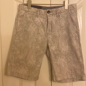 Armani Exchange 28 waist shorts tan/ with paisley pattern